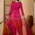 Ethnic motifs embroidered round neck sequinned kurta with patiala & dupatta