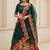 Thread Work Semi-Stitched Lehenga & Unstitched Blouse With Dupatta