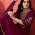 Women floral embroidered a-line kurta with trousers & dupatta