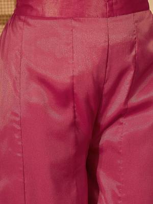 Women silk blend embroidered kurta sets with dupatta 5