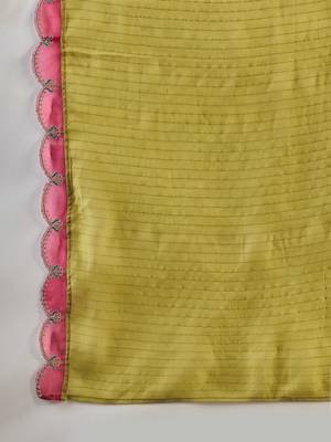 Floral embroidered a-line kurta trouser with dupatta 3
