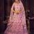 Embroidered Thread Work Semi-Stitched Lehenga & Unstitched Blouse With Dupatta