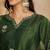 Embroidered round neck kurta & trousers with dupatta