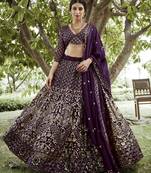 Embroidered Sequinned Semi-Stitched Lehenga & Unstitched Blouse With Dupatta