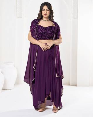 Embroidered Semi-Stitched Lehenga & Unstitched Blouse With Dupatta 1