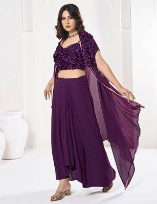 Embroidered Semi-Stitched Lehenga & Unstitched Blouse With Dupatta 3