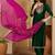 Embroidered sequence kurta & trousers with dupatta set