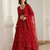 Red Pure Soft Heavy BUTTERFLY Net Sequins Embroidery Work Bridal Lehenga Choli