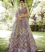 Embroidered Semi-Stitched Lehenga & Unstitched Blouse With Dupatta