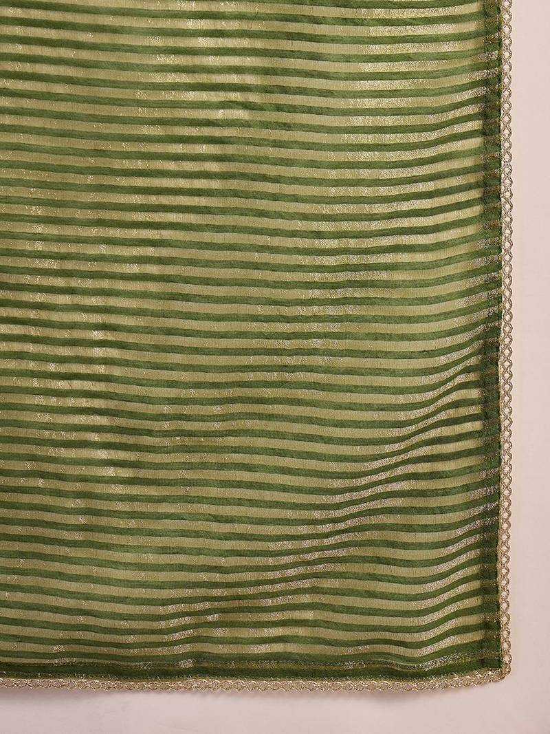 Embroidered v-neck kurta & palazzos kurta sets