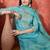 Women embroidered zari sequence round neck kurta pant with dupatta set