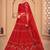 Embroidered Thread Work Semi-Stitched Lehenga & Unstitched Blouse With Dupatta