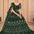 Embroidered Thread Work Semi-Stitched Lehenga & Unstitched Blouse With Dupatta