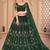 Embroidered Thread Work Semi-Stitched Lehenga & Unstitched Blouse With Dupatta