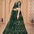 Embroidered Thread Work Semi-Stitched Lehenga & Unstitched Blouse With Dupatta