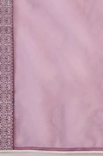 Embroidered round-neck kurta & trousers kurta sets