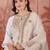 Zari sequence embroidered round-neck straight kurta & trousers with dupatta