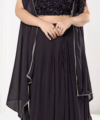 Embroidered Semi-Stitched Lehenga & Unstitched Blouse With Dupatta 2