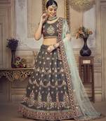 Embroidered Thread Work Semi-Stitched Lehenga & Unstitched Blouse With Dupatta