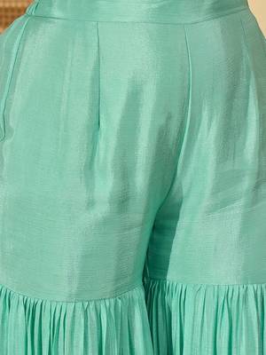 Sequence embroidered kurta with sharara & dupatta 4