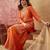 Embroidered round neck kurta & sharara with dupatta