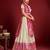 Embroidered Thread Work Semi-Stitched Lehenga & Unstitched Blouse With Dupatta