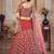 Embroidered Thread Work Semi-Stitched Lehenga & Unstitched Blouse With Dupatta