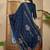 Embroidered v-neck kurta & trousers with dupatta