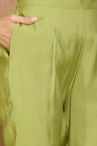 Zari sequence thread embroidered kurta with trousers & dupatta
