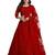 Embroidered Thread Work Semi-Stitched Lehenga With Unstitched Blouse & Dupatta
