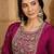 Embroidered round neck kurta & trousers kurta sets