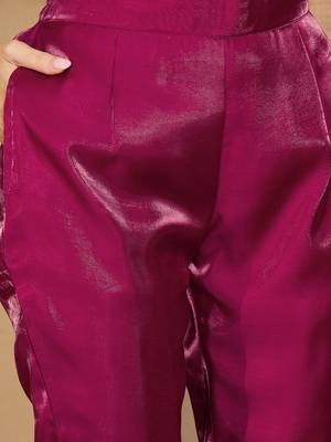 Embroidered round neck kurta & trousers kurta sets 5