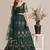 Embroidered Thread Work Semi-Stitched Lehenga With Unstitched Blouse & Dupatta