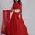 Embroidered Thread Work Semi-Stitched Lehenga & Unstitched Blouse With Dupatta