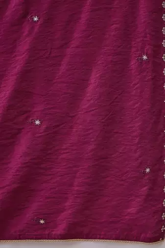 Embroidered round neck kurta & trousers kurta sets