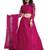 Embroidered Thread Work Semi-Stitched Lehenga & Unstitched Blouse With Dupatta
