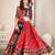 Embroidered Mirror Work Semi-Stitched Lehenga & Unstitched Blouse With Dupatta