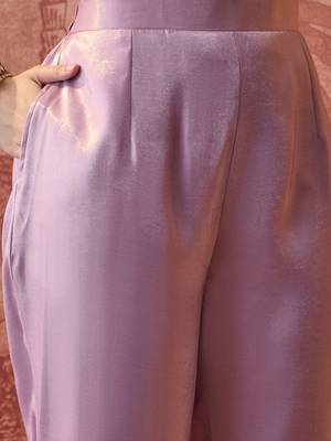 Embroidered  square neck kurta & trousers kurta sets 5