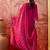 Women lace embroidered v-neck kurta & trousers with dupatta
