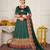 Embroidered Thread Work Semi-Stitched Lehenga & Unstitched Blouse With Dupatta