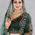 Embroidered Thread Work Semi-Stitched Lehenga & Unstitched Blouse With Dupatta