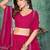 Embroidered Thread Work Semi-Stitched Lehenga & Unstitched Blouse With Dupatta