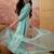 Embroidered round neck kurti & palazzos with dupatta
