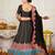 Embroidered Thread Work Semi-Stitched Lehenga & Unstitched Blouse With Dupatta