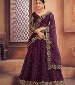 Embroidered Thread Work Semi-Stitched Lehenga & Unstitched