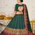 Embroidered Thread Work Semi-Stitched Lehenga & Unstitched Blouse With Dupatta