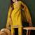 Embroidered thread work straight kurta with trousers & dupatta