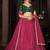 Embroidered Thread Work Semi-Stitched Lehenga & Unstitched Blouse With Dupatta