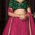 Embroidered Thread Work Semi-Stitched Lehenga & Unstitched Blouse With Dupatta
