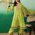 Embroidered straight kurta with palazzo & dupatta set